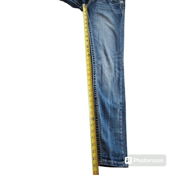 Miss Me Low Rise Signature Skinny Bling Jeans sz 26 - Picture 5 of 11